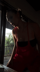 Woman recorded in multiple locations during Bali sunset