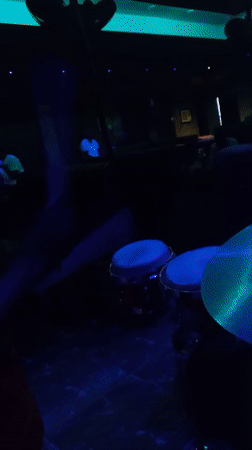 Drummer performs at nightclub in Lokoja, Nigeria