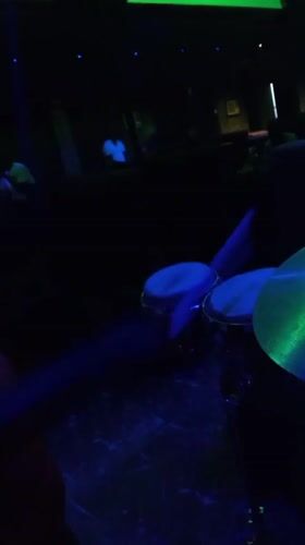 Drummer performs at nightclub in Lokoja, Nigeria