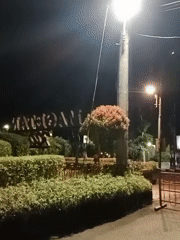 Nighttime stroll through Magetan's landscaped public streets