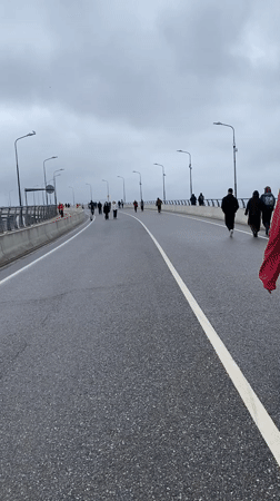 Overcast afternoon captured across Saint Petersburg bridges and streets