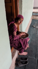 Early morning glimpses of daily life in Bhagsu village