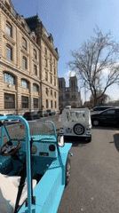 Electric vehicles spotted near Notre Dame during restoration work