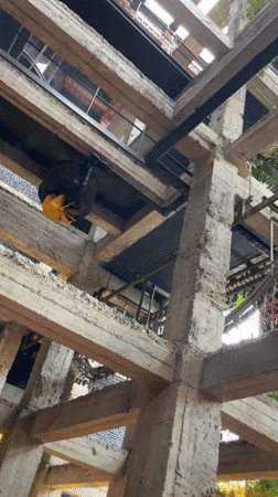 Construction site with greenery documented in Tbilisi