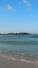 Morning beach scenes documented in Kuta Selatan, Indonesia