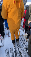 Pikachu-costumed skier spotted across Austrian Arlberg ski resorts