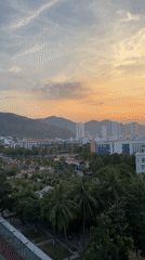 Sunset skyline captured in Nha Trang, Vietnam