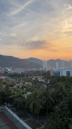 Sunset skyline captured in Nha Trang, Vietnam