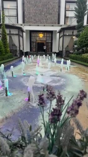 Illuminated fountain display observed in Tashkent