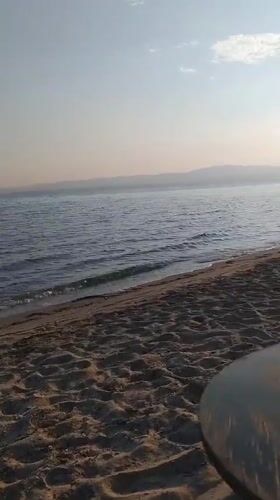 Quiet beachside setup at golden hour, Neoi Epivates