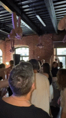 DJ party with dancing, aerial silks in Moscow venue