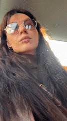 Woman in aviator sunglasses spotted in car in Perm