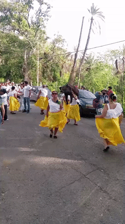 Street parade with marching bands rolls through San Juan Bautista