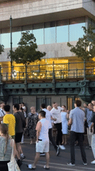 Live band and dancing at an outdoor Budapest evening event