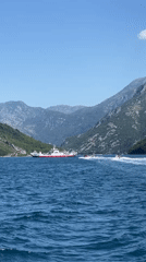 Ferry and jet skis spotted in waters off Montenegro coast