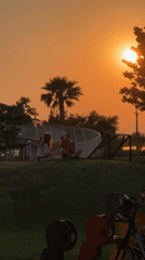 Sunset brings community life to Fethiye skatepark and recreation area