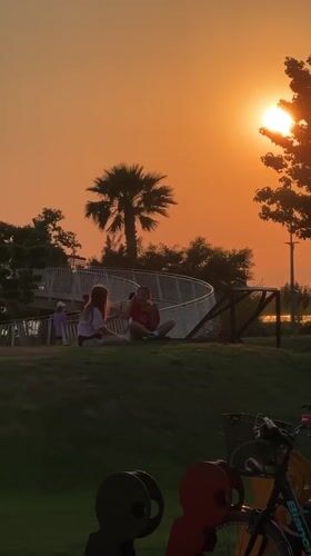 Sunset brings community life to Fethiye skatepark and recreation area