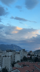 Evening cityscape views captured across Budva, Montenegro