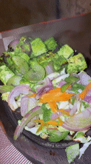 Paneer tikka meal documented in Kathmandu