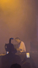 DJ performs at concert in Sant Adrià de Besòs