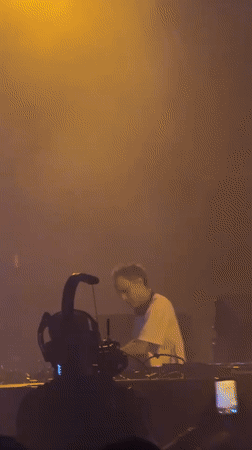 DJ performs at concert in Sant Adrià de Besòs