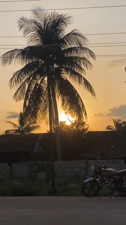 Sunset scenes and street life in Amaseri, Nigeria