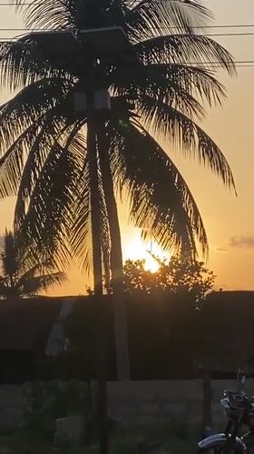 Sunset scenes and street life in Amaseri, Nigeria