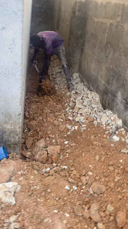Construction workers dig trenches, repair infrastructure in Nigeria