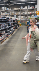 Woman shops at Saint Petersburg supermarket Monday afternoon