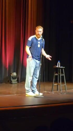 Live stage performance at a Seattle theater, late night