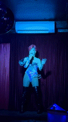 Drag queen performs at Kuta nightclub during evening show