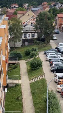 Everyday residential life in Bílina, Czechia