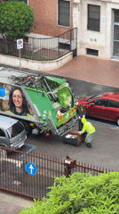 Garbage truck conducts morning collection operations in Milan