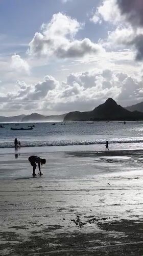 Morning scenes captured at Selongbelanak beach, Indonesia