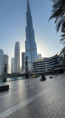 Witness documents Dubai skyline featuring Burj Khalifa on clear day