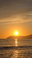 Sunset hour on the Adriatic coast in Bar, Montenegro