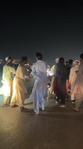 Nighttime gathering of residents observed on Quetta road