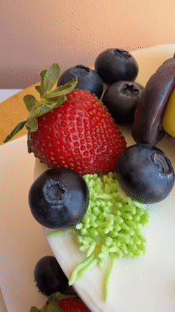 Child's construction-themed birthday cake captured in Tel Aviv