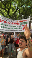 Pro-Palestinian demonstration draws hundreds in São Paulo