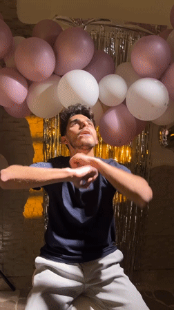 Young man celebrates 21st birthday in Damascus apartment