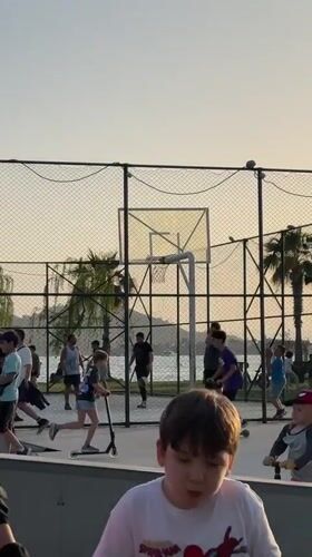 Children enjoy scooter session at Fethiye skate park
