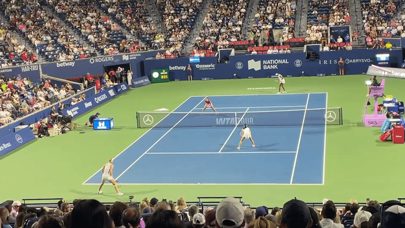 Pro tennis match draws a full house in Toronto