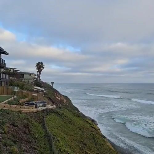 Early morning coastal activity observed in Encinitas, California
