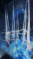 Aerial circus performance with aquatic themes staged in Nan'an District