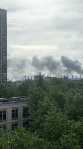 Helicopter responds near smoking Moscow power plant