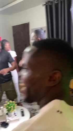 Group celebrates with powder play in Ikorodu home
