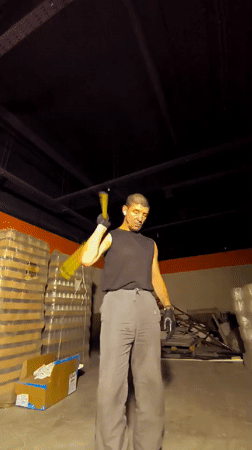 Nunchaku practice in a Qarağandı warehouse, multiple angles