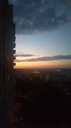 Stara Zagora skyline at dusk, multiple angles