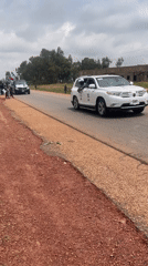 Political motorcade draws crowds in rural Nigerian community