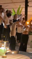 Outdoor dance party with live music in Kediri, Indonesia